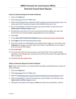 Funeral Home Request For Death Certificates (PDF: 261KB/2 pages)