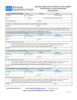 Funeral Director or FH Staff MR C User Application Agreement (PDF)