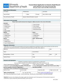 Funeral Home Application to Amend a Death Record (PDF)