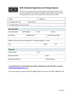 Birth Attendant Application and Change Request(PDF: 362KB/1 page)
