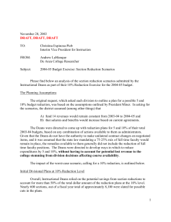 Section Reduction Scenarios for 2004-05 (fall 2003) (pdf file)
