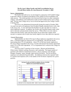 Faculty and Staff Accreditation Survey (02-Nov-2004)