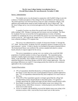 Student Accreditation Survey (09-Nov-2004)