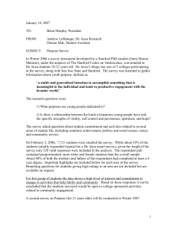 2006 Purpose Survey (19-Jan-2007)