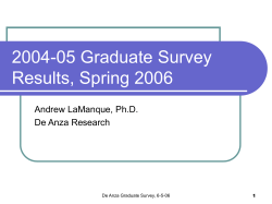 Click here for the 2004-05 Graduate Survey Results Presentation (ppt file)