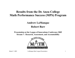 MPS Presentation (pdf file)