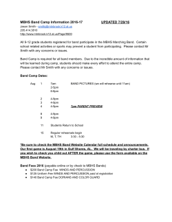 Summer Band Camp Information