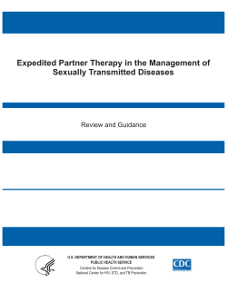 Expedited Partner Therapy in the Management of Sexually Transmitted Diseases: Review and Guidance