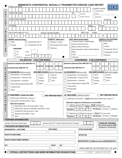 Confidential STD Case Report Form (PDF)