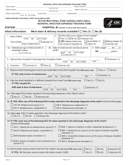 Neonatal Sepsis Expanded Tracking Form (PDF)