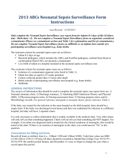 Neonatal Sepsis Form Instructions (PDF)