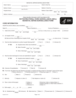 Neonatal Sepsis Surveillance Form (PDF)