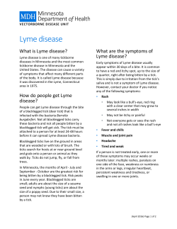 Lyme Disease Fact Sheet (PDF)