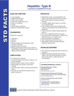 STD Facts: Hepatitis B (English) (PDF)
