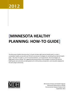 The Minnesota Healthy Planning How-To Guide (PDF: 2.1MB/86 pages)