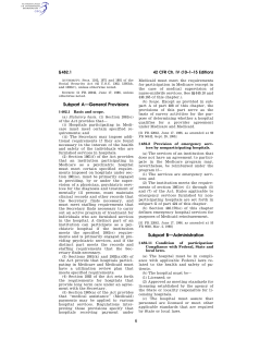 CFR482.1 - Basis and scope