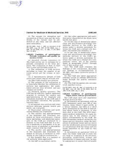 CFR485.641 - Periodic evaluation and quality assurance review