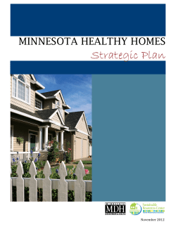 Minnesota Healthy Homes Strategic Plan (PDF:4.16MB/76 pages)