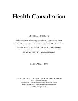 Bethel University: Emissions from a Mercury-containing Gymnasium Floor: Mitigating exposures from mercury-containing polymer floors, Feb. 2008 (PDF)