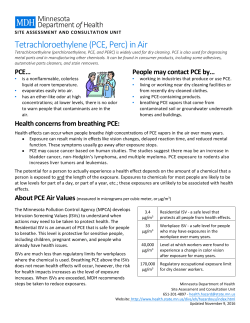 Tetrachloroethylene (PCE, Perc) in Air (PDF)