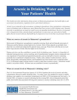 Arsenic in Drinking Water and Your Patients' Health - March 2005 (PDF)