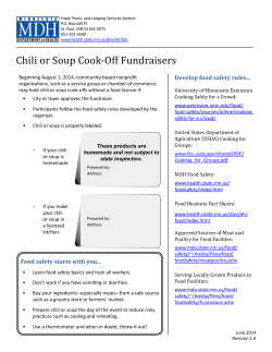 Chili or soup cook-off fundraisers fact sheet (PDF: 246KB/2 pages)