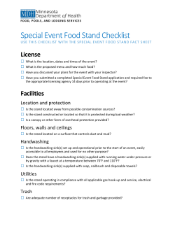 Special Event Food Stand Checklist (PDF)