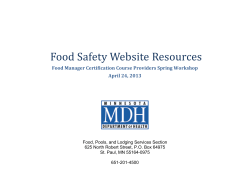 Food Safety Web Resource Tickets (PDF: 249KB/24 Pages)