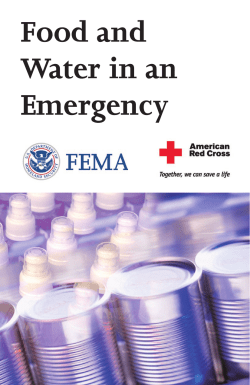 Food and Water in an Emergency (PDF: 589KB/16 pages) - FEMA and Red Cross