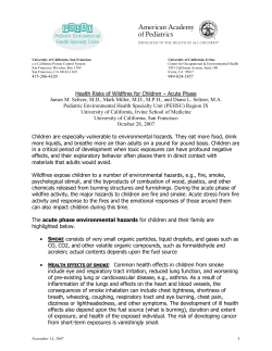 Health Risks of Wildfires for Children: Acute Phase (PDF 293KB/6 pages)