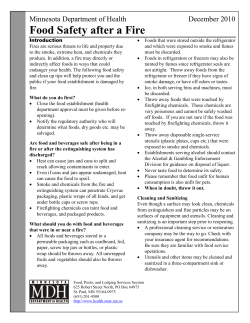 Food Safety after a Fire (PDF: 90KB/2 pages)