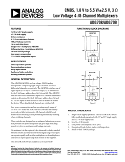 ADG709 dual 4-ch analog mux, 3 Ohm 14nS.pdf
