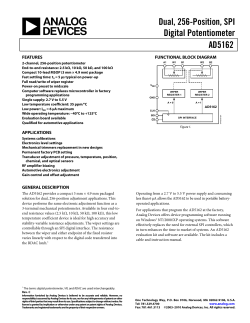 AnaDev AD5162 dual dig pot.PDF