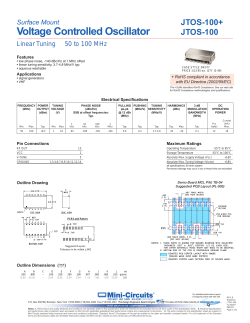 Minicircuits JTOS-100, VCO, 50-100MHz, +8.3dBm, Vt +16V.PDF