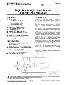 TI LOG114 log amp, PD inputs, wide range.PDF