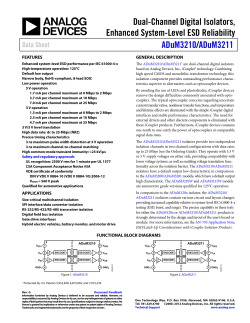 AnaDev ADuM3210 dual digital isolator, 25MBPS.pdf