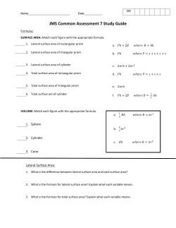 Math 8 Common Assessment 7 Study Guide