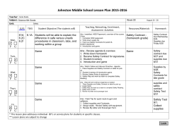 Lesson Plans August 24-28