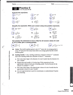 8.3 Practice C and B