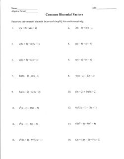 Common Binomial ws