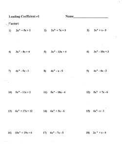 Leading Coefficient not 1