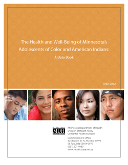 The Health and Well-Being of Minnesota's Adolescents of Color and American Indians: A Data Book