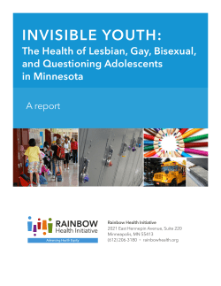 Invisible Youth: The Health of Lesbian, Gay, Bisexual, and Questioning Adolescents in Minnesota
