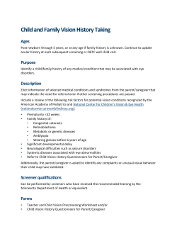 Download: Child and Family Vision History Taking (PDF)