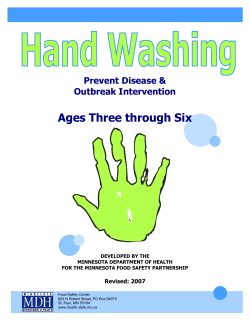 Hand Washing: Prevent Disease and Outbreak Intervention for Young Children (PDF: 215KB/3 pages)