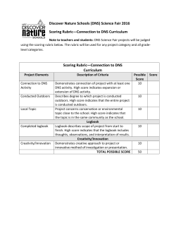 Science Fair Scoring Rubric