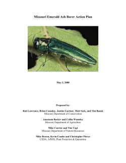 Missouri Emerald Ash Borer Action Plan