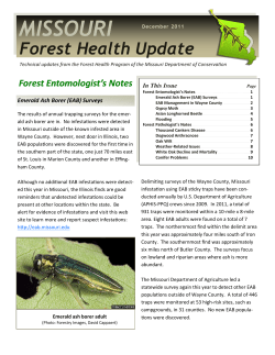 Missouri Forest Health Update, December 2011