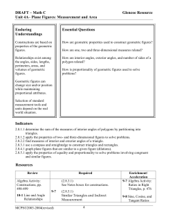 Unit 4 Standards for Algebra Prep (Math C)