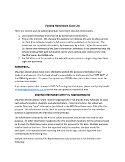 Class list and Sharing Data with PTO